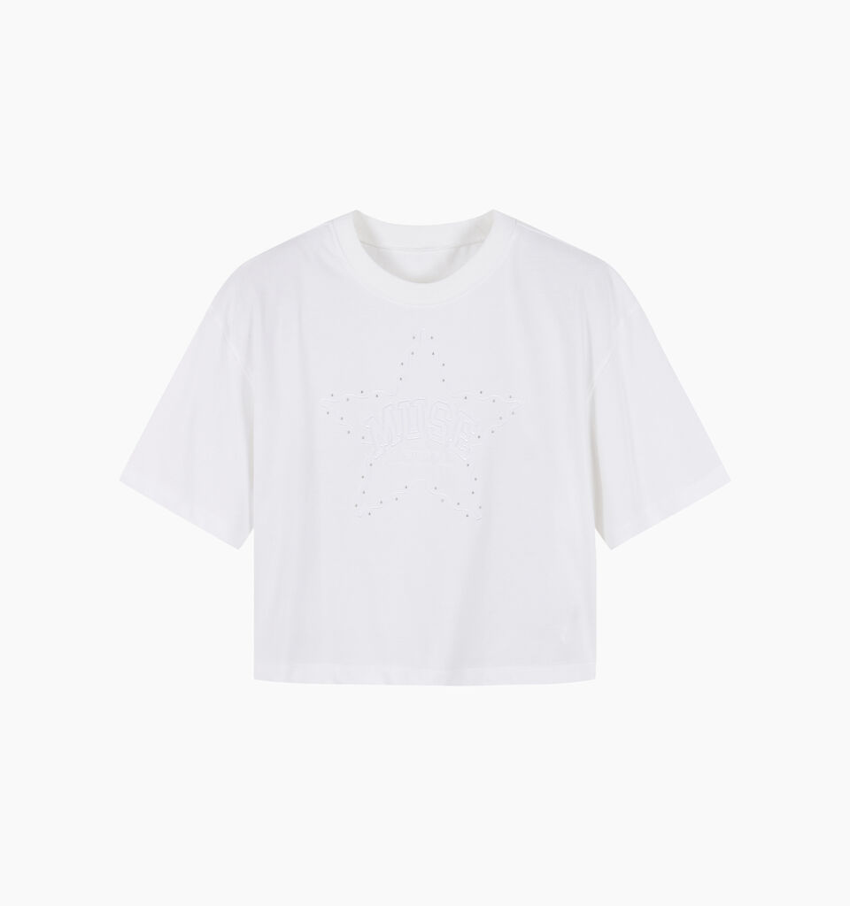 T-SHIRT - sisley k short sleeve t-shirt - Creamy White | Sisley K image number 1